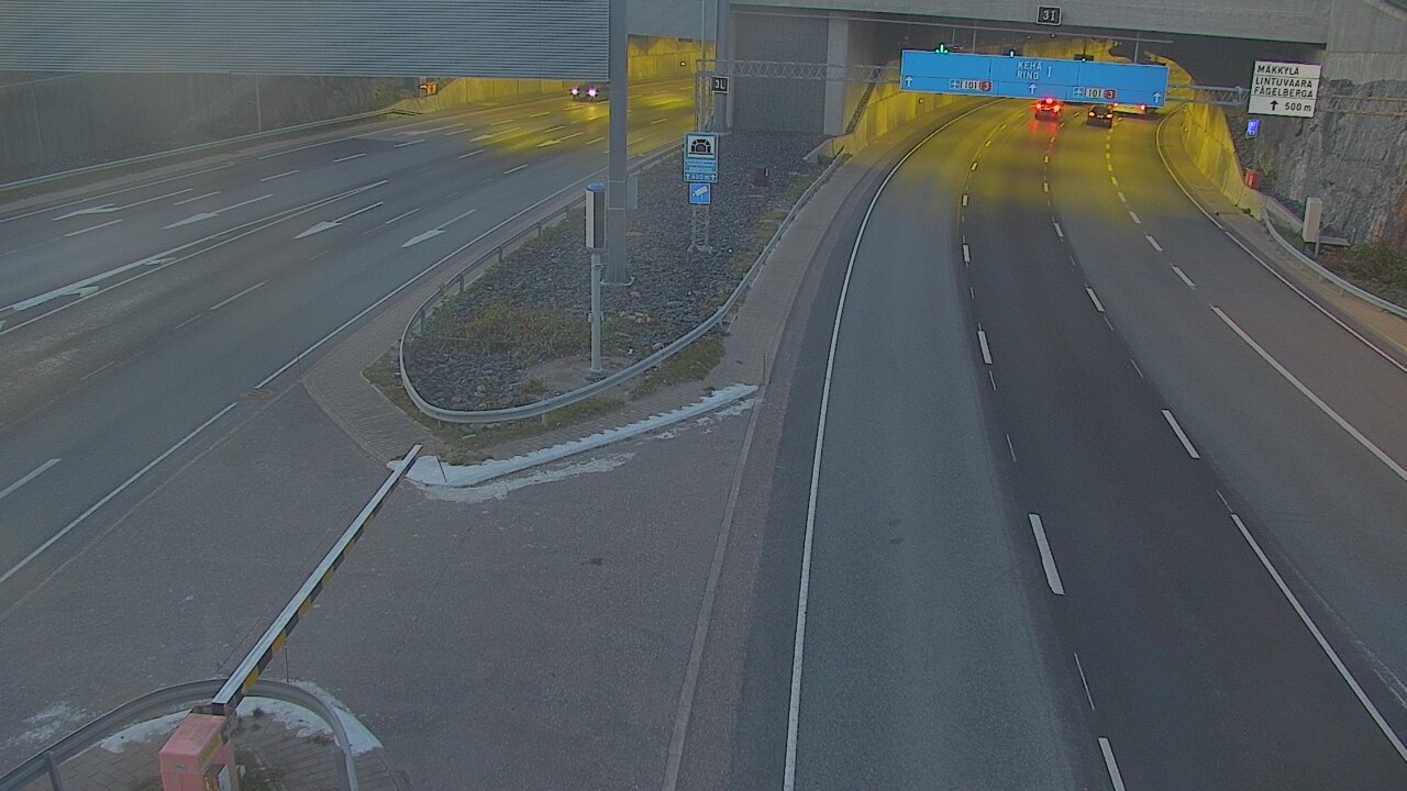 Kelikamerat Kuva Tie 101 Mestarintunneli, puomi länsi, Espoo, Uusimaa