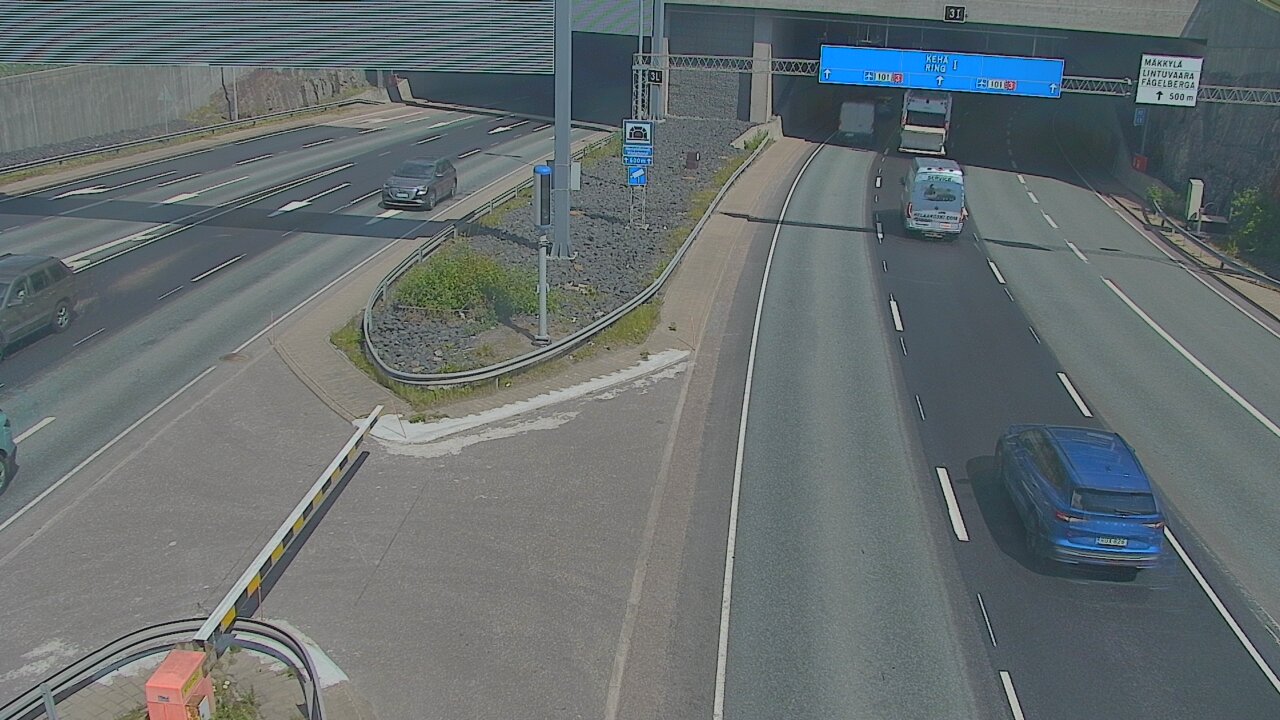 Kelikamerat Kuva Tie 101 Mestarintunneli, puomi länsi, Espoo, Uusimaa
