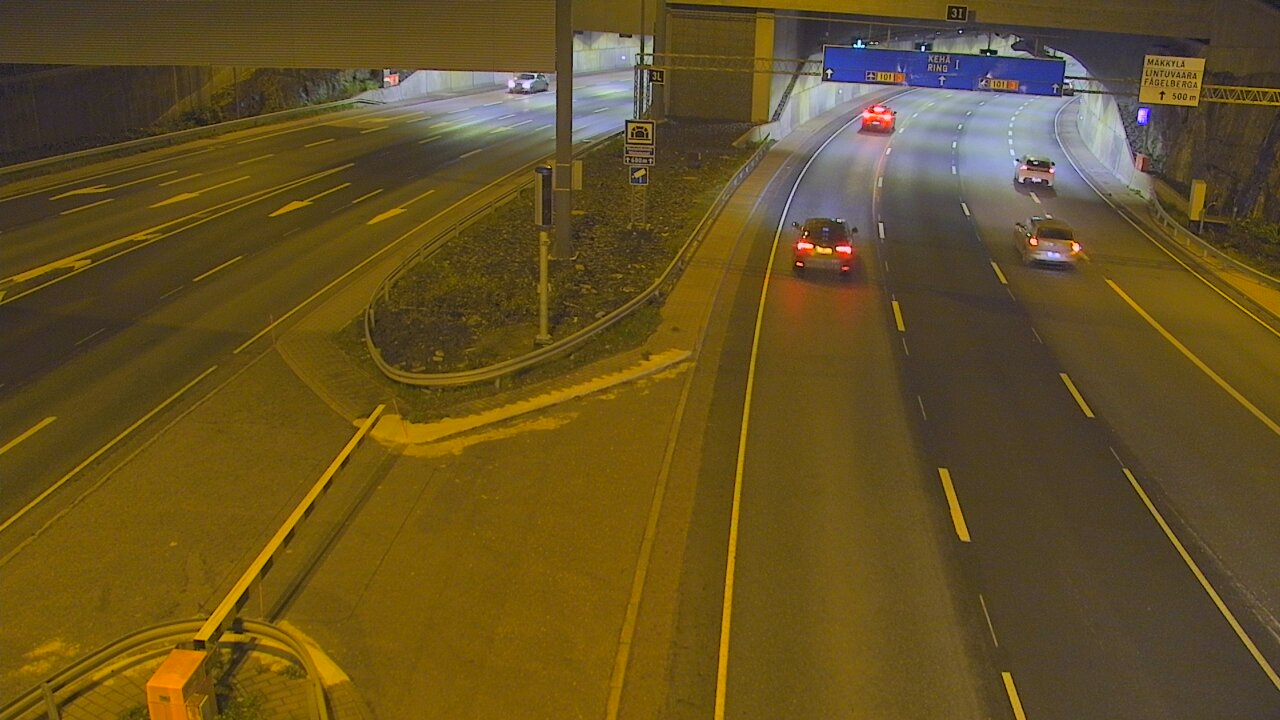Kelikamerat Kuva Tie 101 Mestarintunneli, puomi länsi, Espoo, Uusimaa