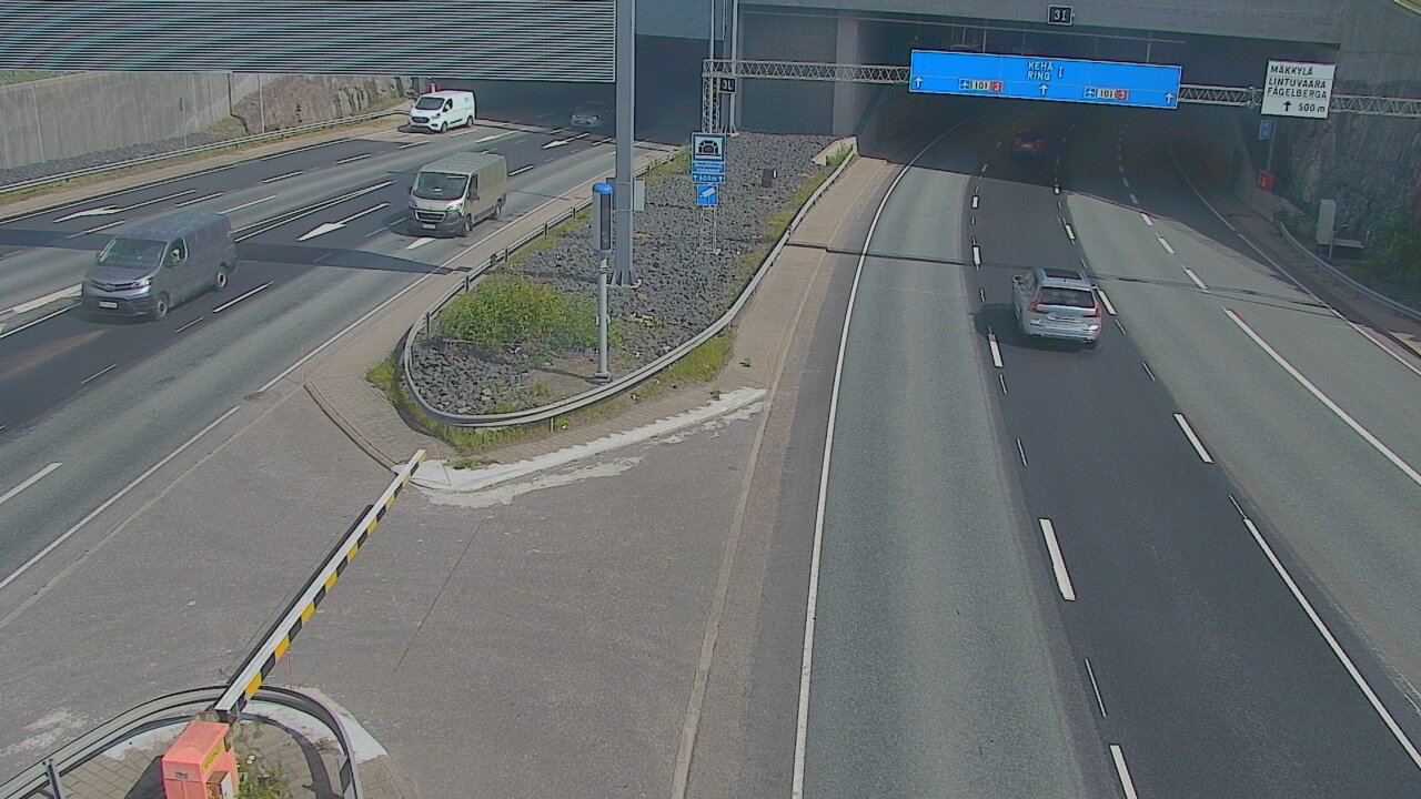 Kelikamerat Kuva Tie 101 Mestarintunneli, puomi länsi, Espoo, Uusimaa