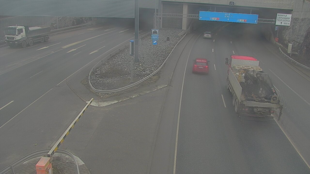Weather Camera Image Väg 101 Mestarintunneli, puomi, Espoo, Uusimaa