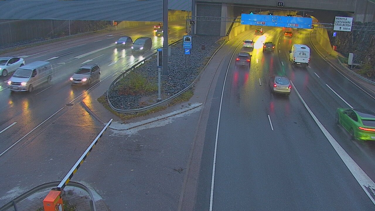 Kelikamerat Kuva Tie 101 Mestarintunneli, puomi länsi, Espoo, Uusimaa