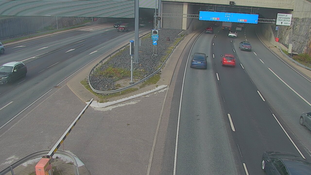 Kelikamerat Kuva Tie 101 Mestarintunneli, puomi länsi, Espoo, Uusimaa