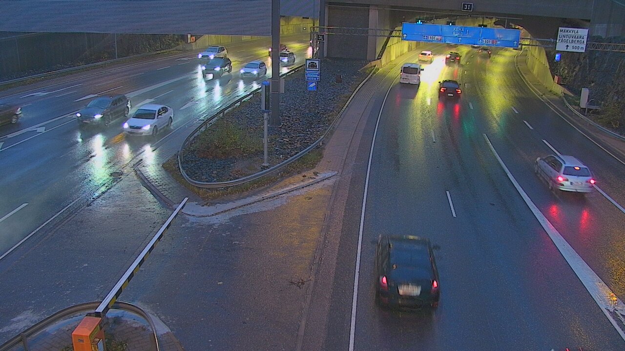 Kelikamerat Kuva Tie 101 Mestarintunneli, puomi länsi, Espoo, Uusimaa