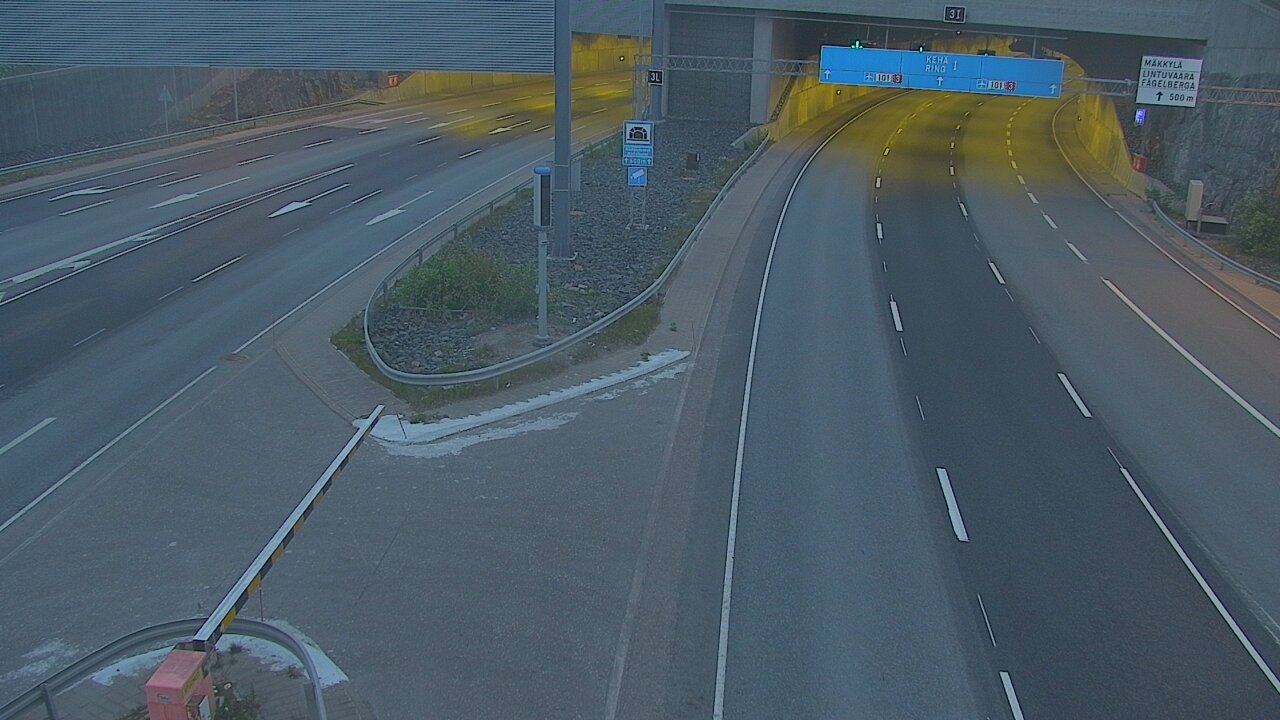 Kelikamerat Kuva Tie 101 Mestarintunneli, puomi länsi, Espoo, Uusimaa