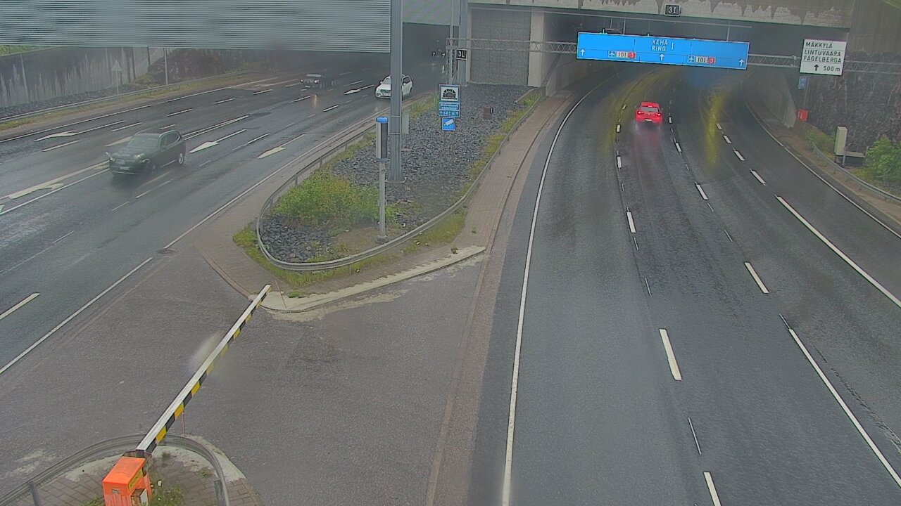 Weather Camera Image Road 101 Mestarintunneli, puomi, Espoo, Uusimaa