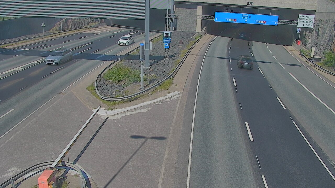 Kelikamerat Kuva Tie 101 Mestarintunneli, puomi länsi, Espoo, Uusimaa