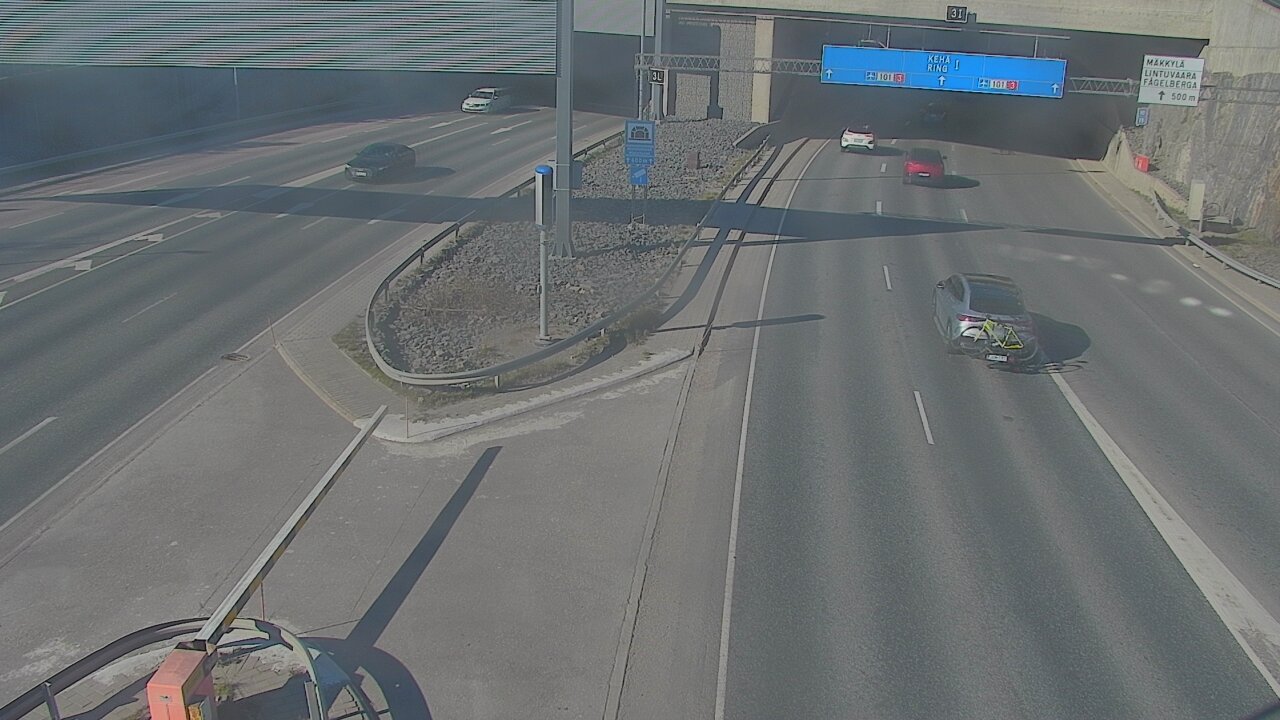 Kelikamerat Kuva Tie 101 Mestarintunneli, puomi länsi, Espoo, Uusimaa