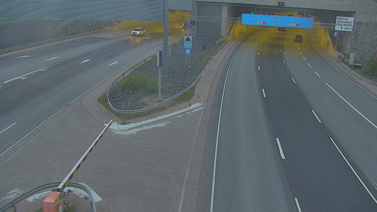 Kelikamerat Kuva Tie 101 Mestarintunneli, puomi länsi, Espoo, Uusimaa
