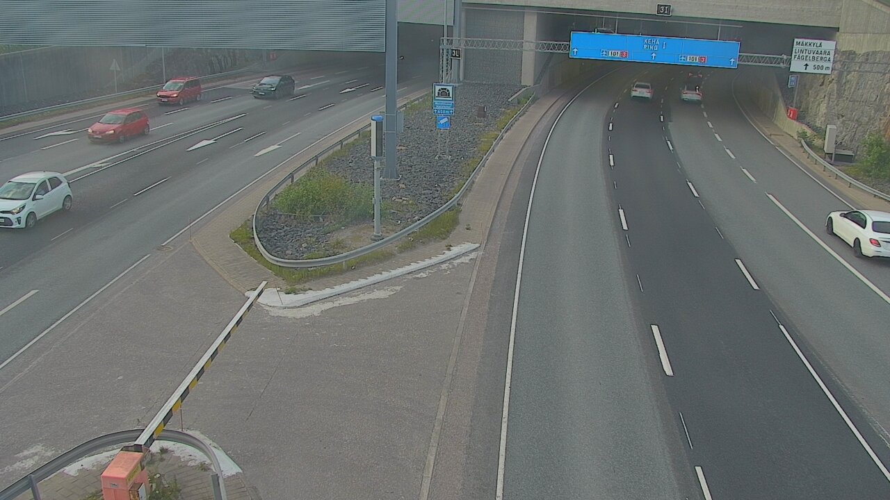 Kelikamerat Kuva Tie 101 Mestarintunneli, puomi länsi, Espoo, Uusimaa