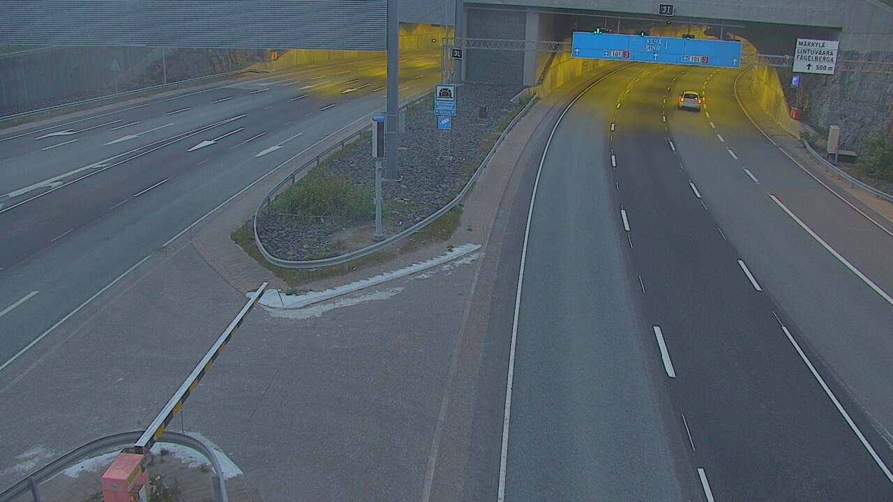 Kelikamerat Kuva Tie 101 Mestarintunneli, puomi länsi, Espoo, Uusimaa