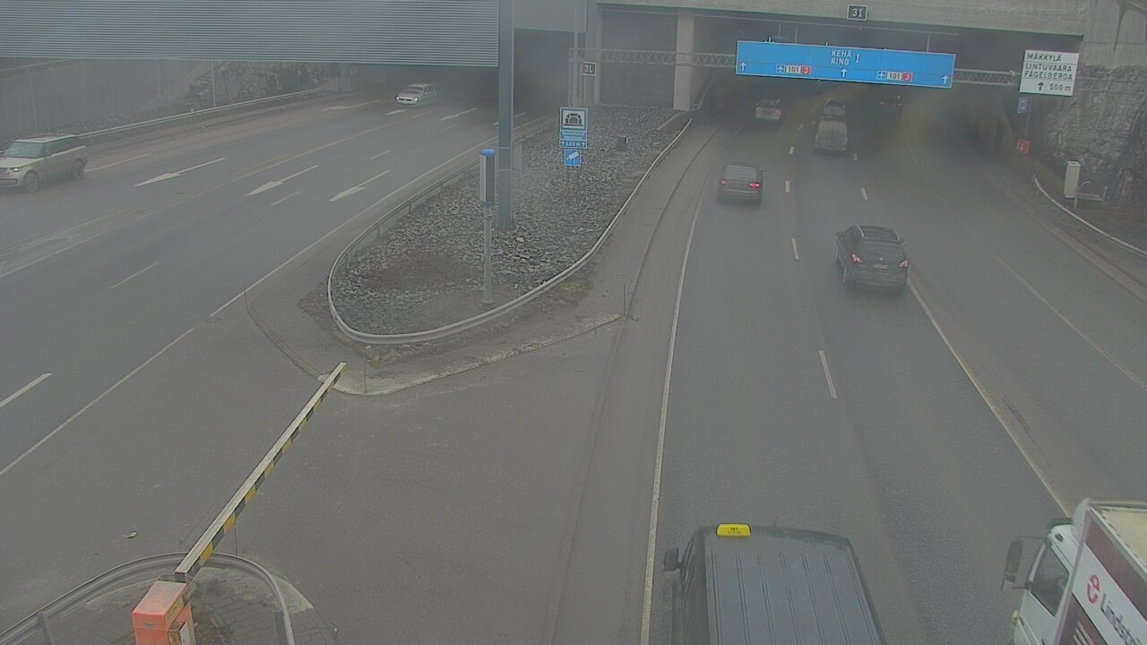 Weather Camera Image Road 101 Mestarintunneli, puomi, Espoo, Uusimaa