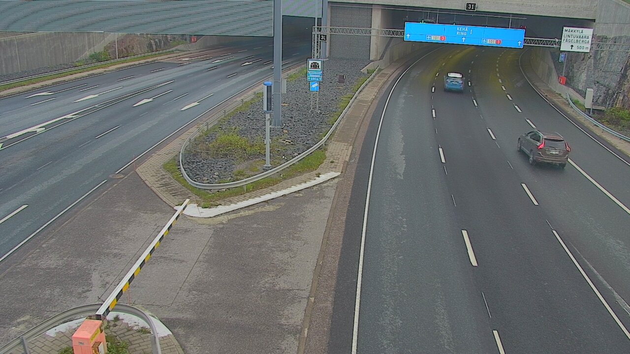 Weather Camera Image Road 101 Mestarintunneli, puomi, Espoo, Uusimaa