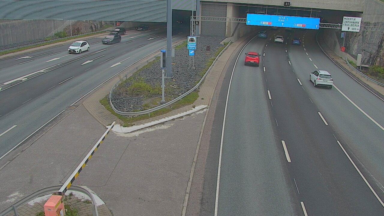 Kelikamerat Kuva Tie 101 Mestarintunneli, puomi länsi, Espoo, Uusimaa