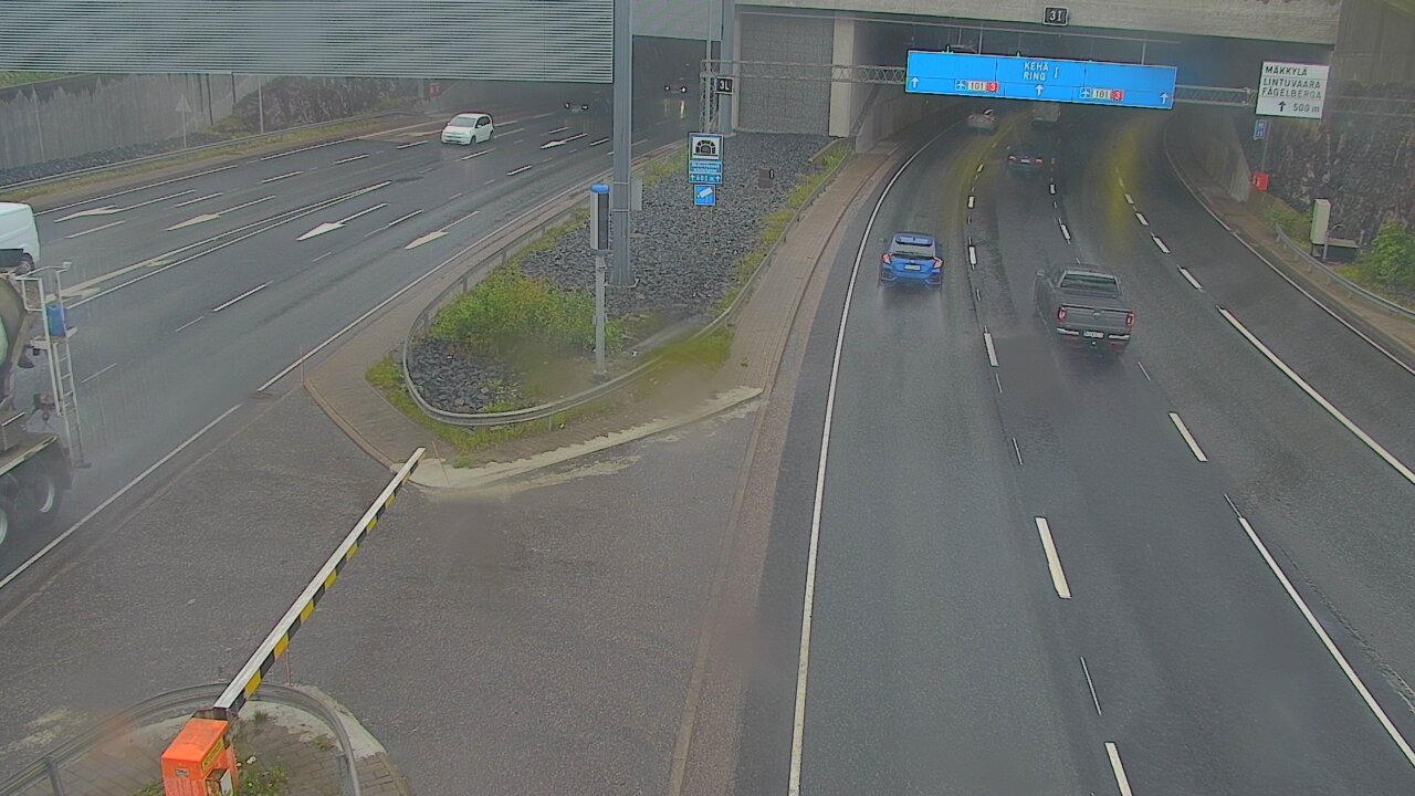 Weather Camera Image Road 101 Mestarintunneli, puomi, Espoo, Uusimaa