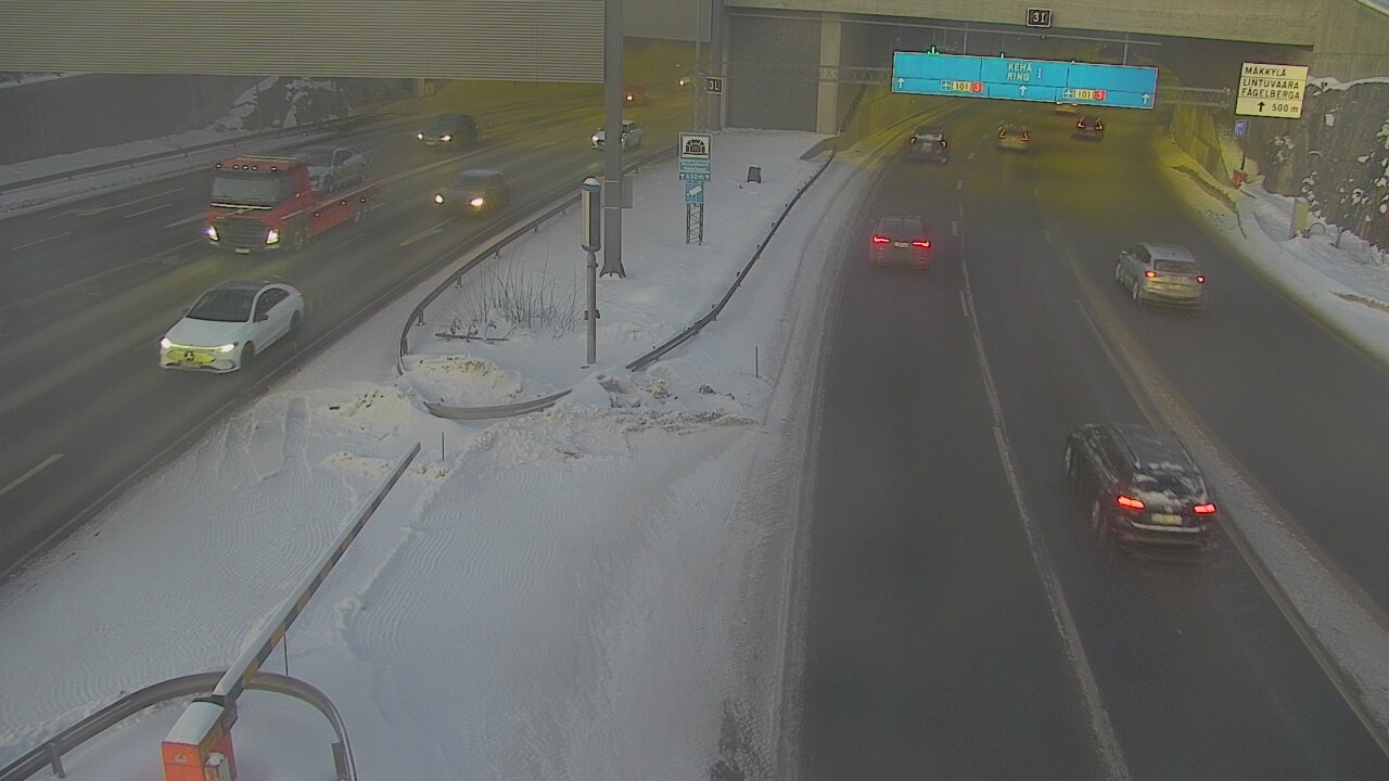 Kelikamerat Kuva Tie 101 Mestarintunneli, puomi länsi, Espoo, Uusimaa