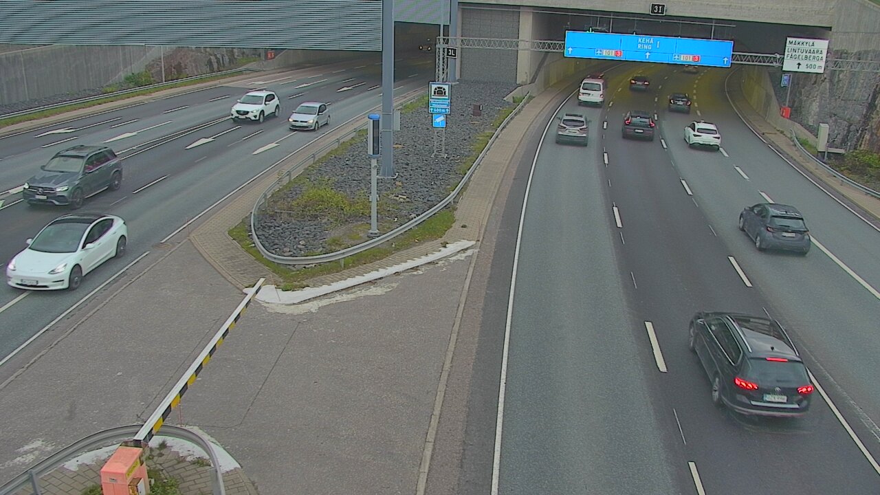 Kelikamerat Kuva Tie 101 Mestarintunneli, puomi länsi, Espoo, Uusimaa