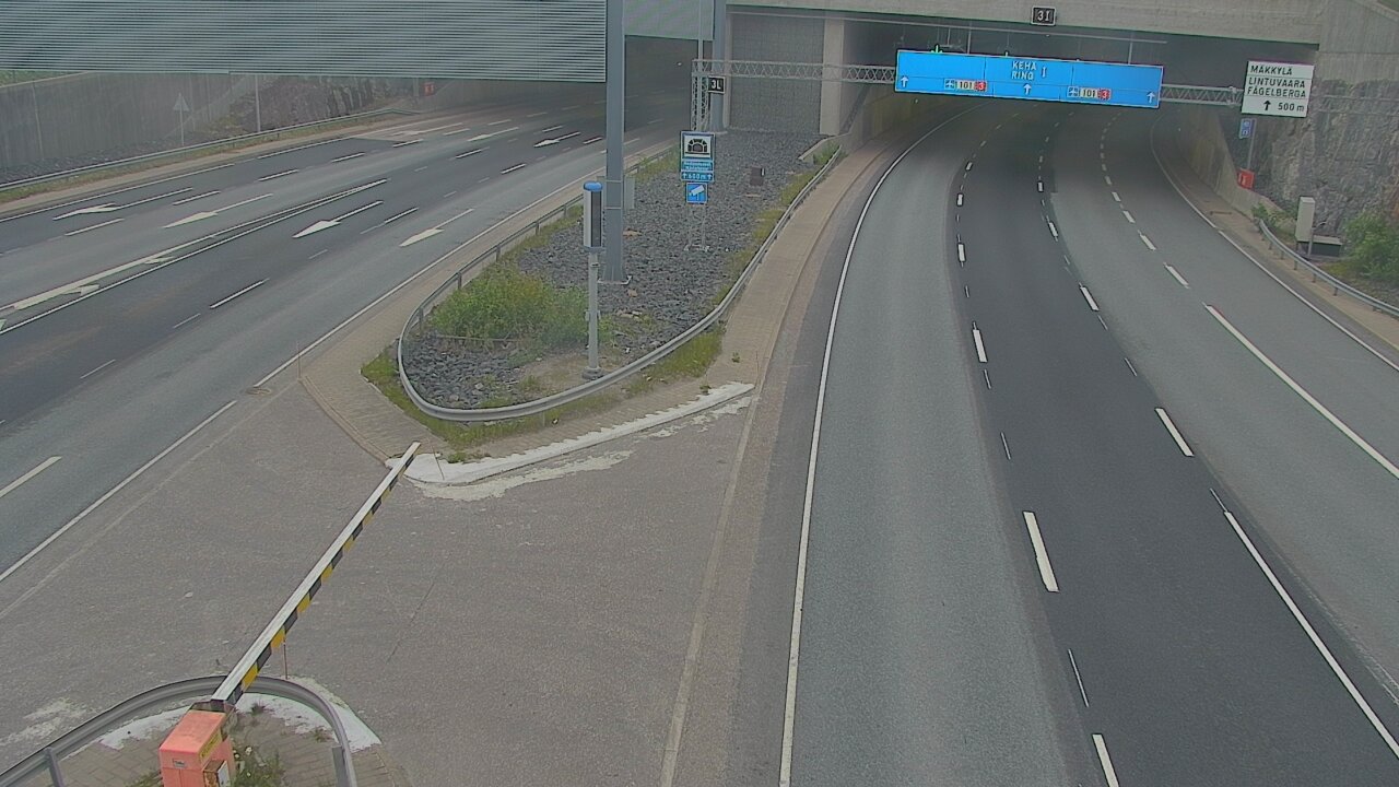 Kelikamerat Kuva Tie 101 Mestarintunneli, puomi länsi, Espoo, Uusimaa