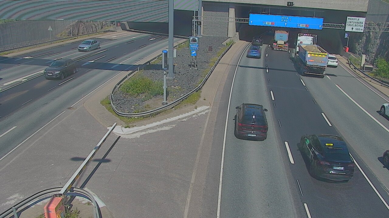 Kelikamerat Kuva Tie 101 Mestarintunneli, puomi länsi, Espoo, Uusimaa