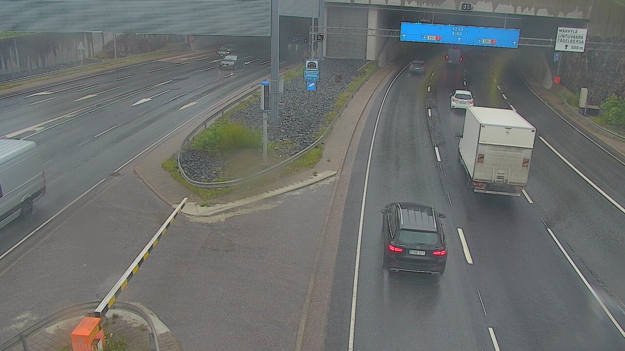 Weather Camera Image Road 101 Mestarintunneli, puomi, Espoo, Uusimaa