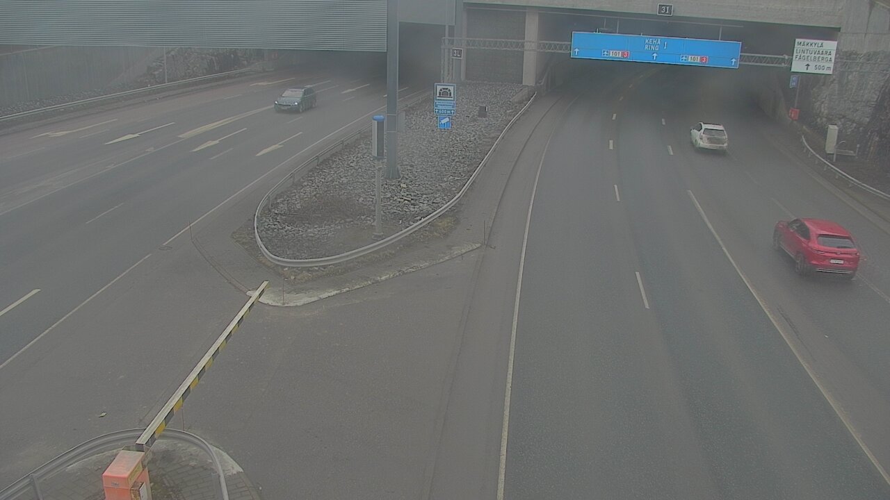 Weather Camera Image Road 101 Mestarintunneli, puomi, Espoo, Uusimaa