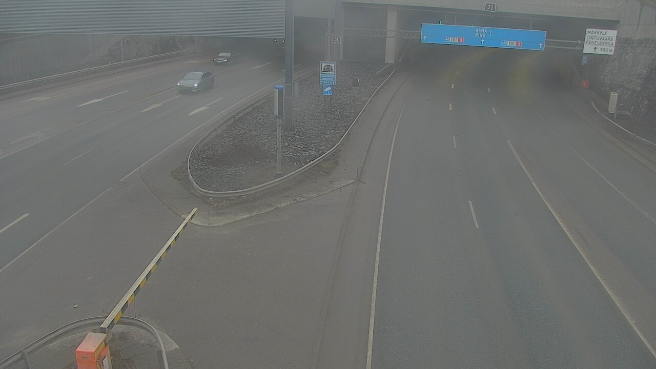 Weather Camera Image Road 101 Mestarintunneli, puomi, Espoo, Uusimaa