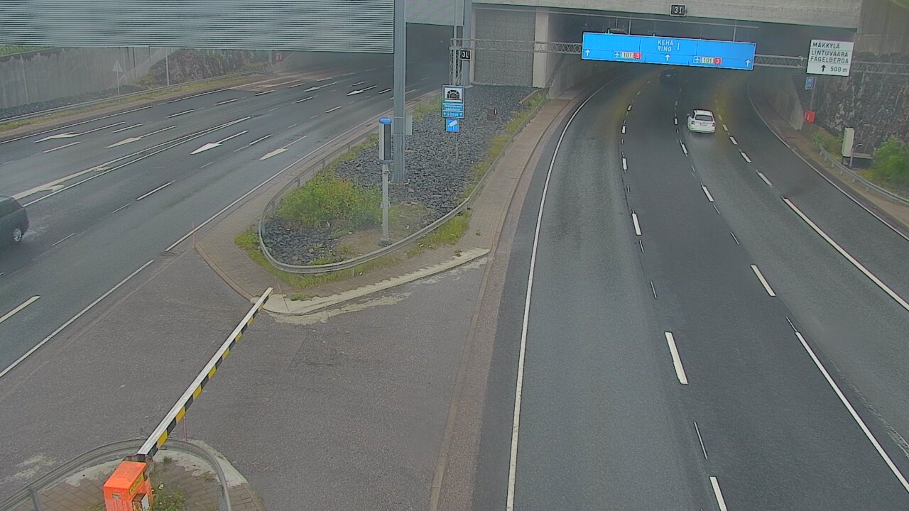 Weather Camera Image Road 101 Mestarintunneli, puomi, Espoo, Uusimaa