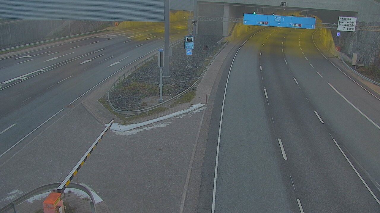 Kelikamerat Kuva Tie 101 Mestarintunneli, puomi länsi, Espoo, Uusimaa