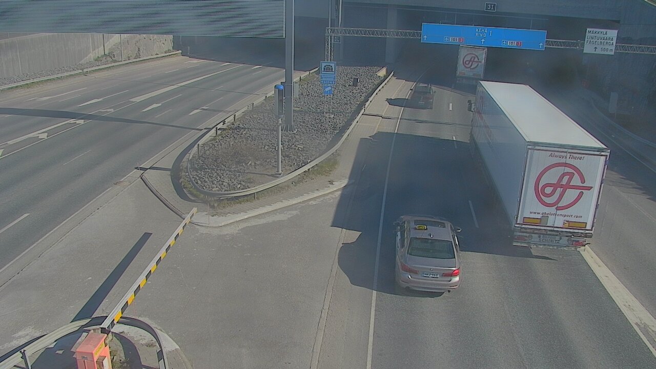 Kelikamerat Kuva Tie 101 Mestarintunneli, puomi länsi, Espoo, Uusimaa