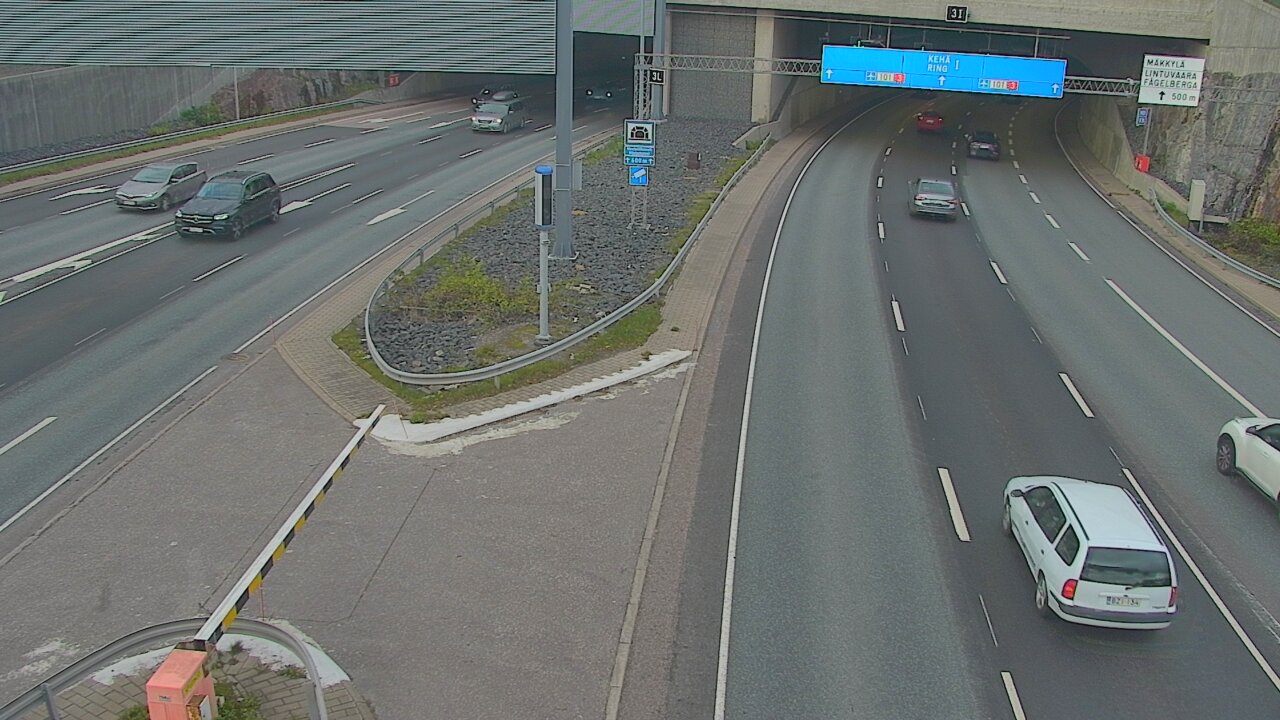 Kelikamerat Kuva Tie 101 Mestarintunneli, puomi länsi, Espoo, Uusimaa