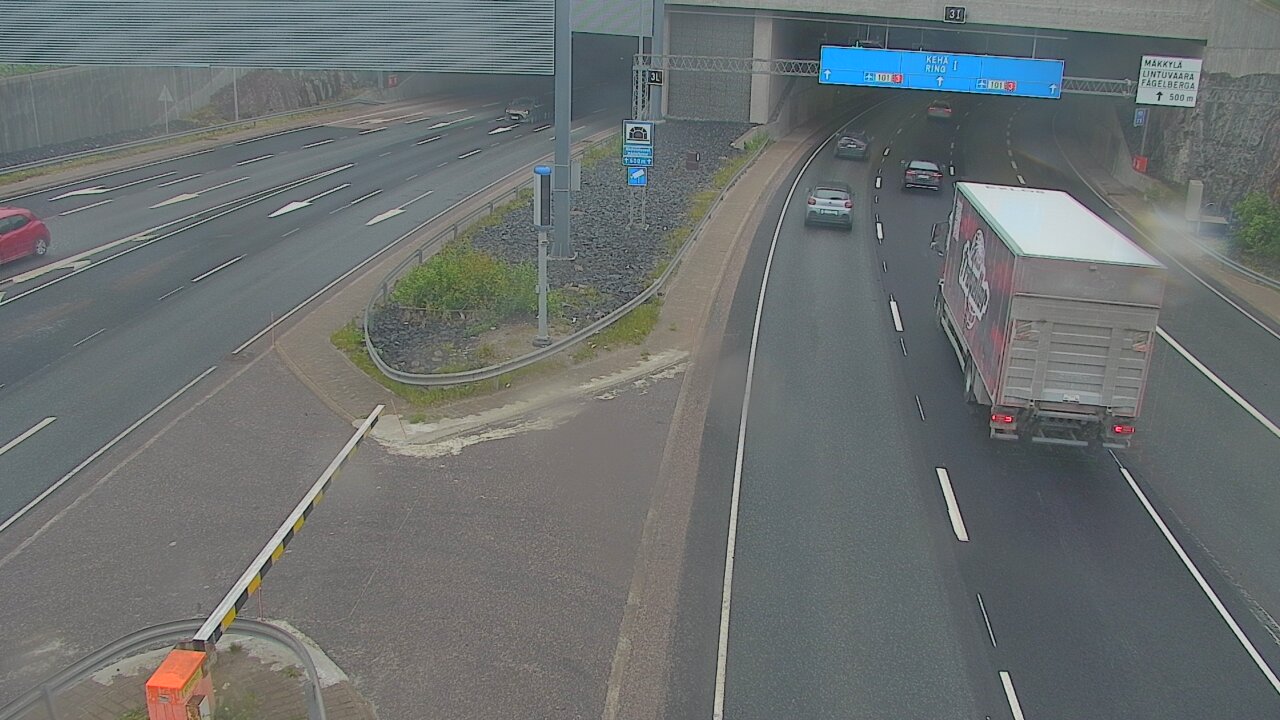 Weather Camera Image Road 101 Mestarintunneli, puomi, Espoo, Uusimaa