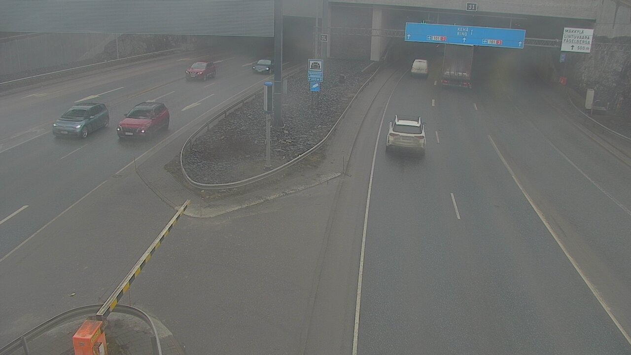 Kelikamerat Kuva Tie 101 Mestarintunneli, puomi länsi, Espoo, Uusimaa