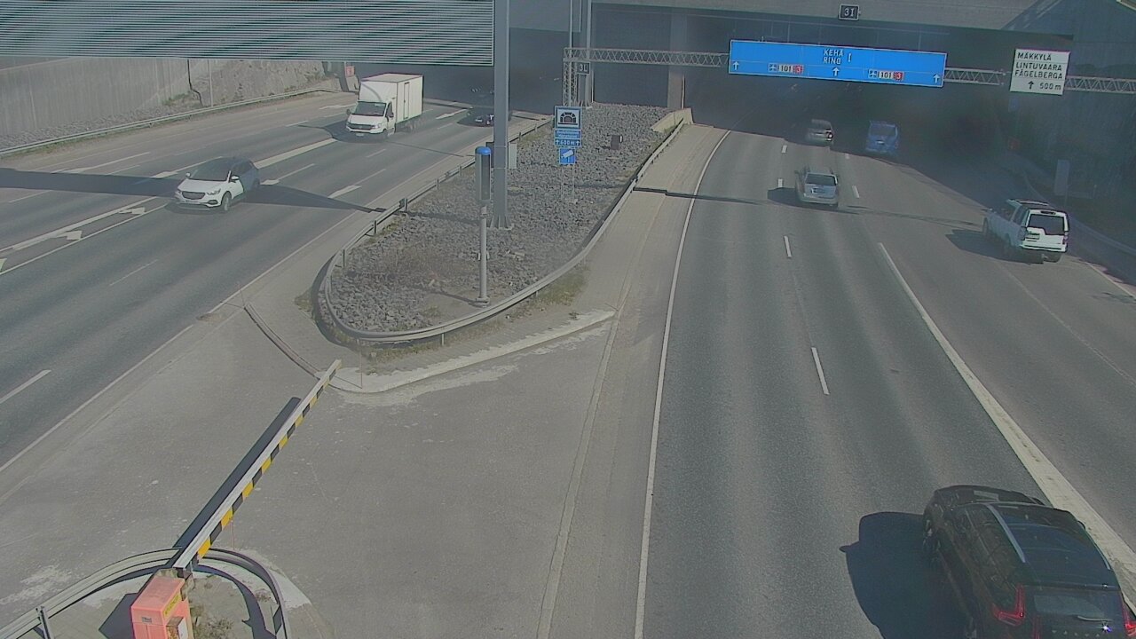 Kelikamerat Kuva Tie 101 Mestarintunneli, puomi länsi, Espoo, Uusimaa
