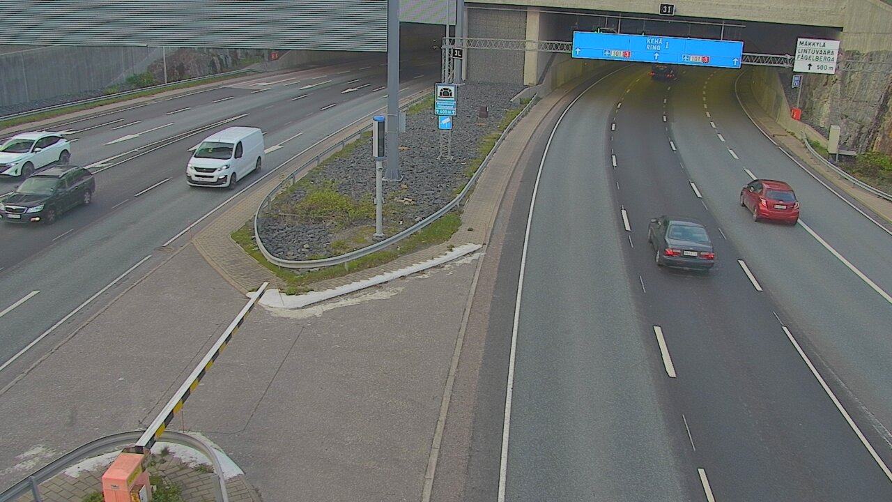 Kelikamerat Kuva Tie 101 Mestarintunneli, puomi länsi, Espoo, Uusimaa