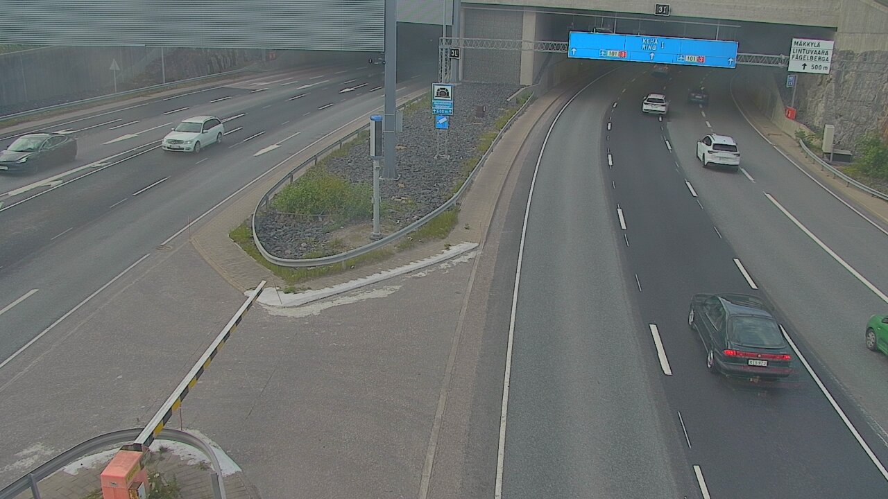 Kelikamerat Kuva Tie 101 Mestarintunneli, puomi länsi, Espoo, Uusimaa