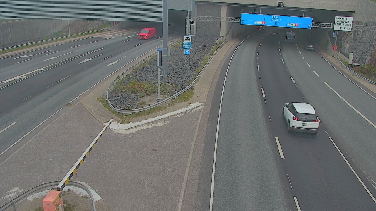 Kelikamerat Kuva Tie 101 Mestarintunneli, puomi länsi, Espoo, Uusimaa