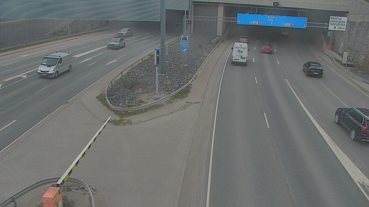 Kelikamerat Kuva Tie 101 Mestarintunneli, puomi länsi, Espoo, Uusimaa