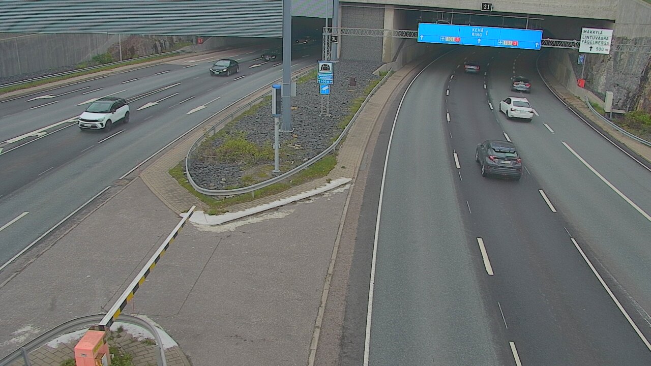 Kelikamerat Kuva Tie 101 Mestarintunneli, puomi länsi, Espoo, Uusimaa