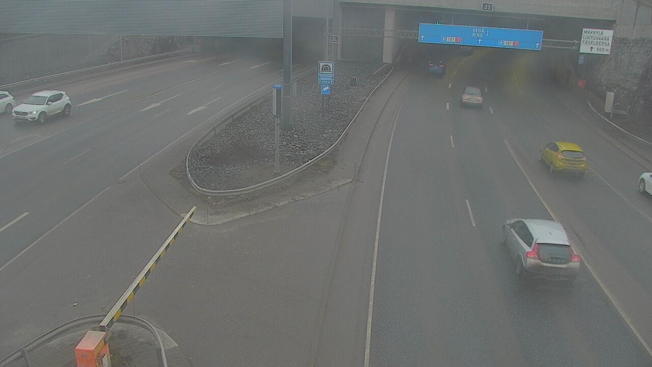 Weather Camera Image Road 101 Mestarintunneli, puomi, Espoo, Uusimaa