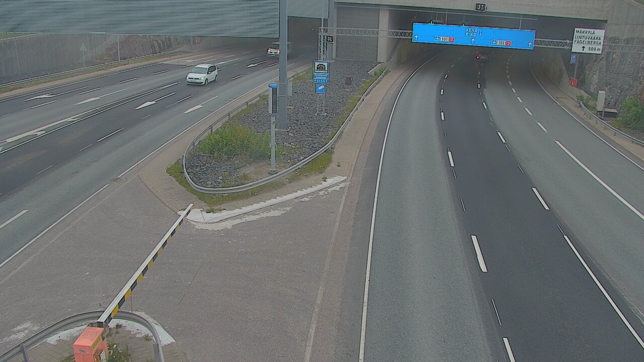 Kelikamerat Kuva Tie 101 Mestarintunneli, puomi länsi, Espoo, Uusimaa