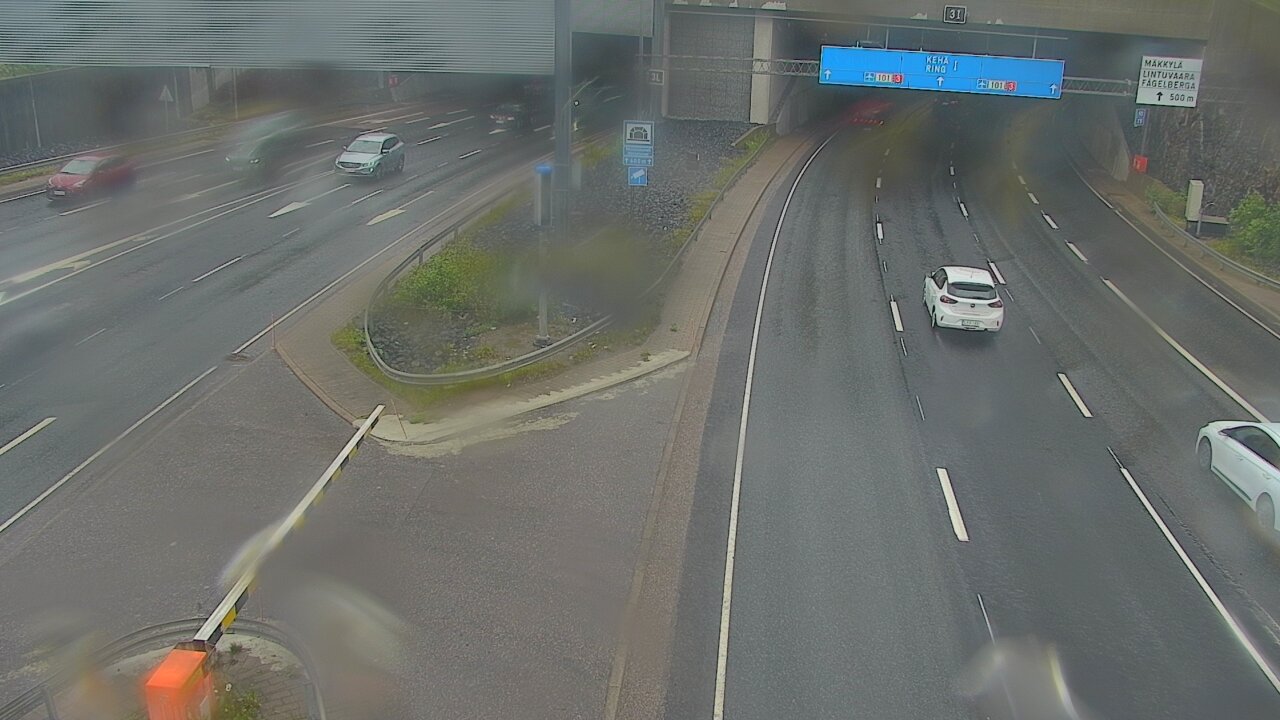 Weather Camera Image Road 101 Mestarintunneli, puomi, Espoo, Uusimaa