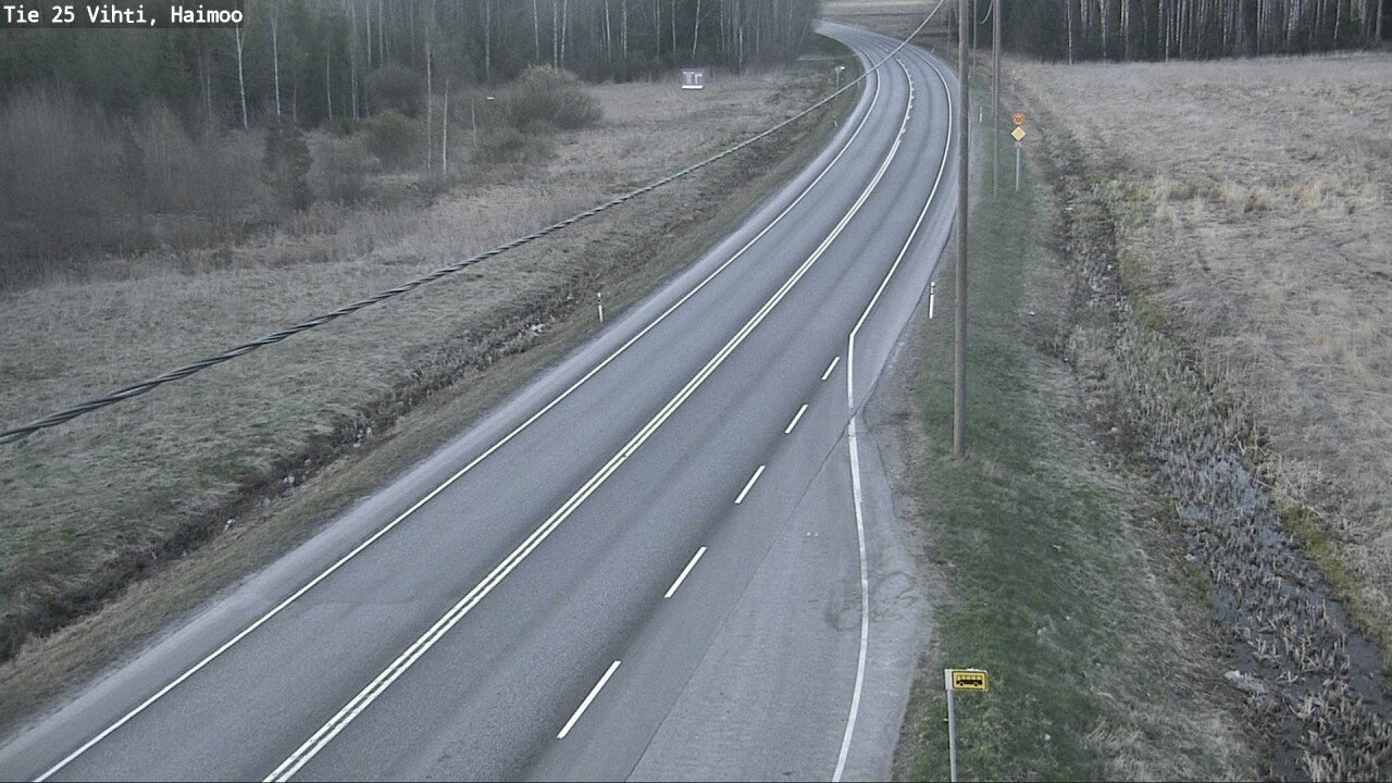 Weather Camera Image Väg 25 Vichtis, Haimoo, Vihti, Uusimaa