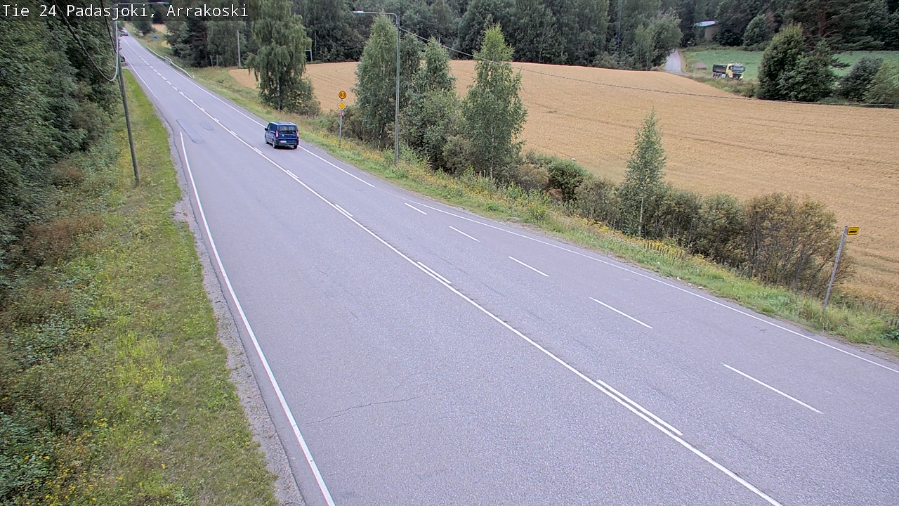 Weather Camera Image Väg 24 Padasjoki, Arrakoski, Padasjoki, Päijät-Häme