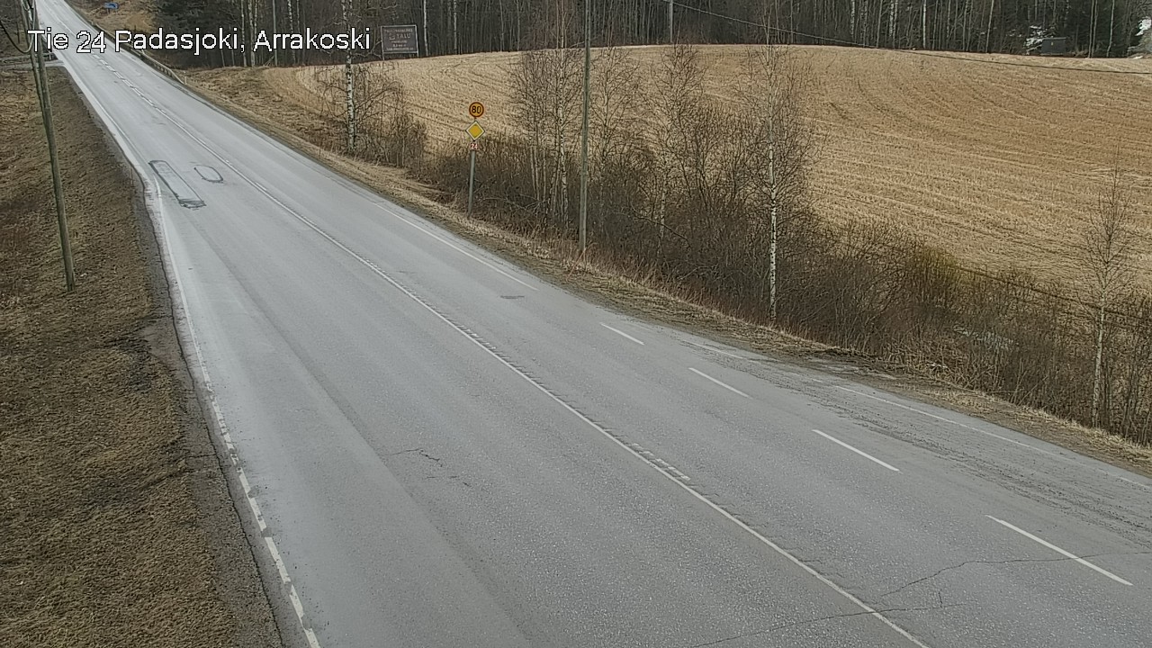 Weather Camera Image Väg 24 Padasjoki, Arrakoski, Padasjoki, Päijät-Häme