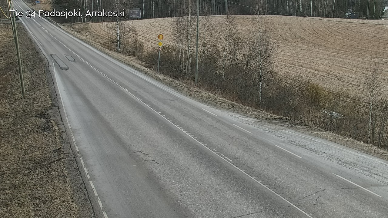 Weather Camera Image Väg 24 Padasjoki, Arrakoski, Padasjoki, Päijät-Häme