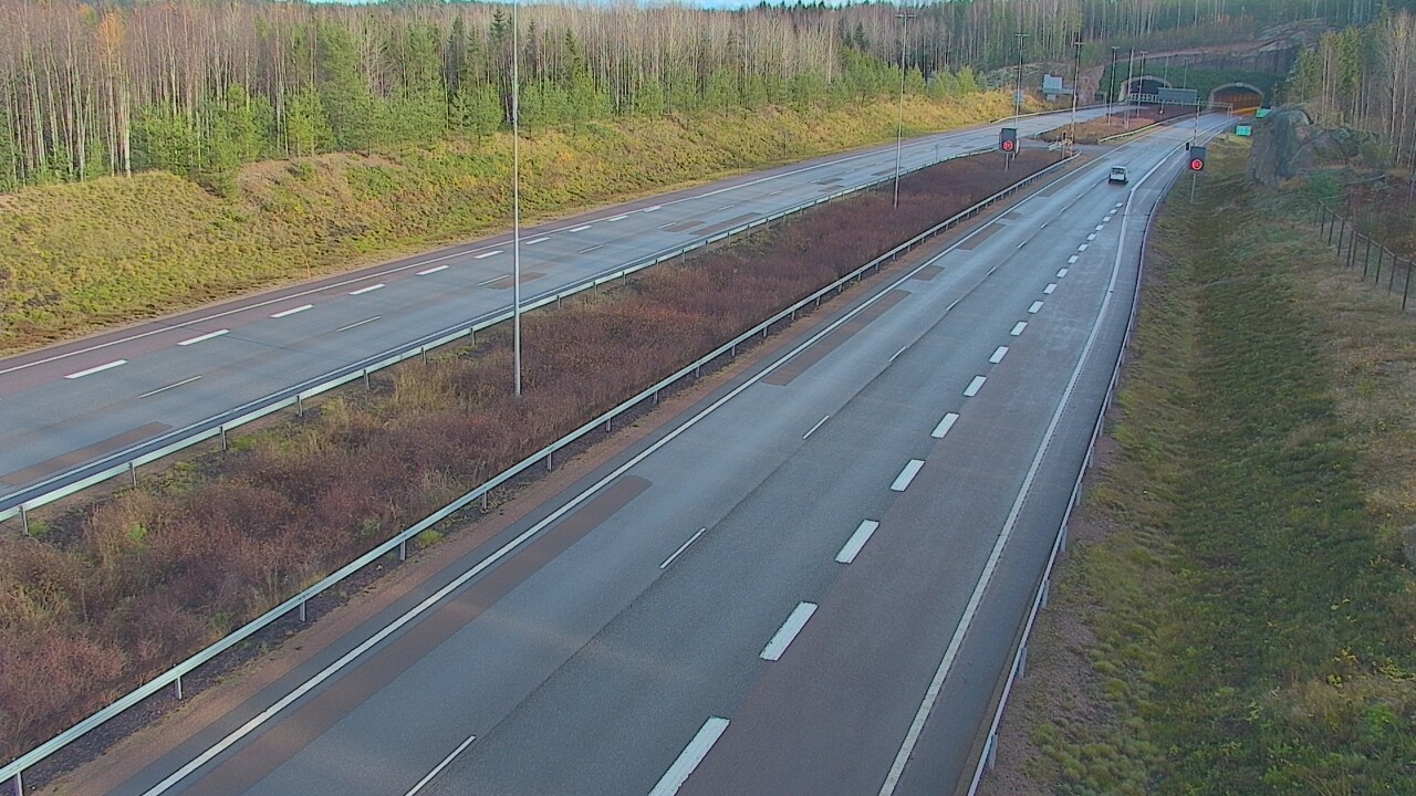 Kelikamerat Kuva Tie 7 Loviisa Markkinamäki, puomi, länsi, Loviisa, Uusimaa