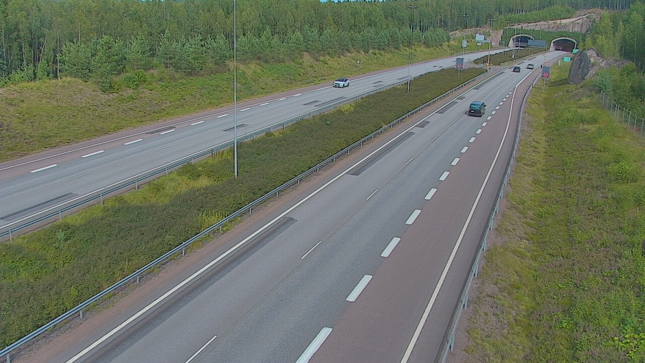 Kelikamerat Kuva Tie 7 Loviisa Markkinamäki, puomi, länsi, Loviisa, Uusimaa