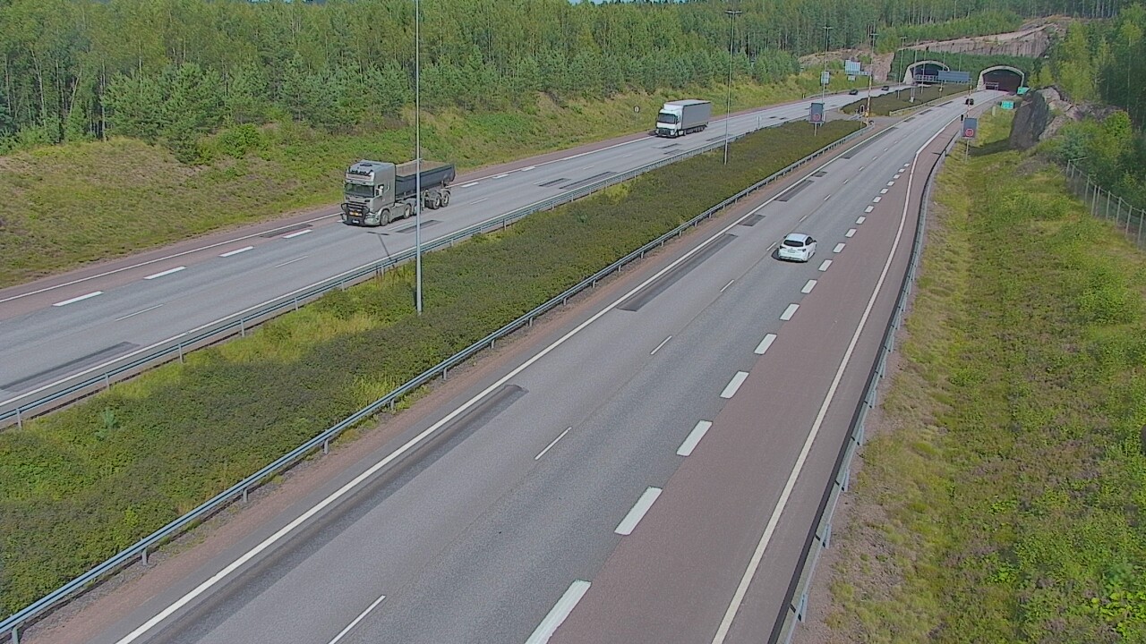 Kelikamerat Kuva Tie 7 Loviisa Markkinamäki, puomi, länsi, Loviisa, Uusimaa