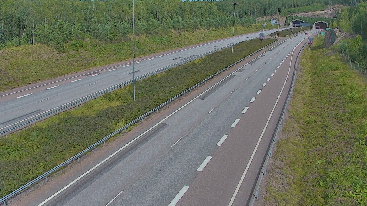 Kelikamerat Kuva Tie 7 Loviisa Markkinamäki, puomi, länsi, Loviisa, Uusimaa