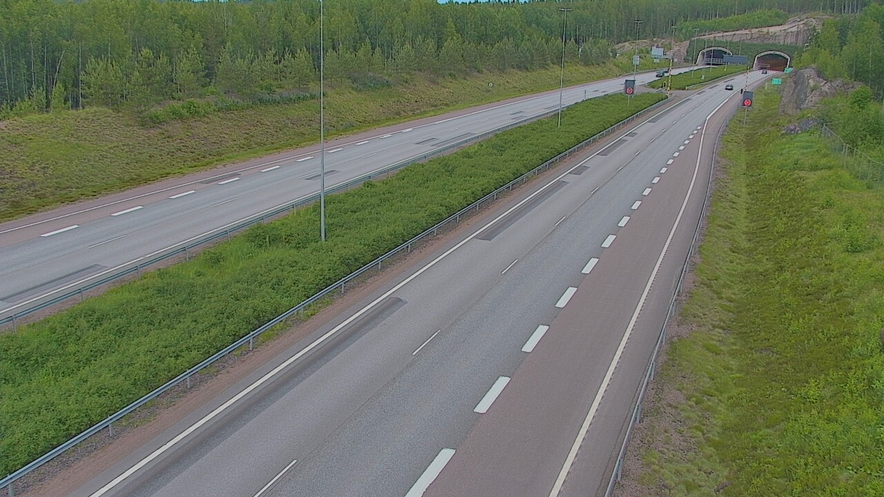 Kelikamerat Kuva Tie 7 Loviisa Markkinamäki, puomi, länsi, Loviisa, Uusimaa